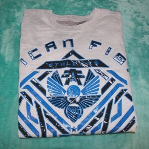 American Fighter Men's Blue Graphic T-Shirt